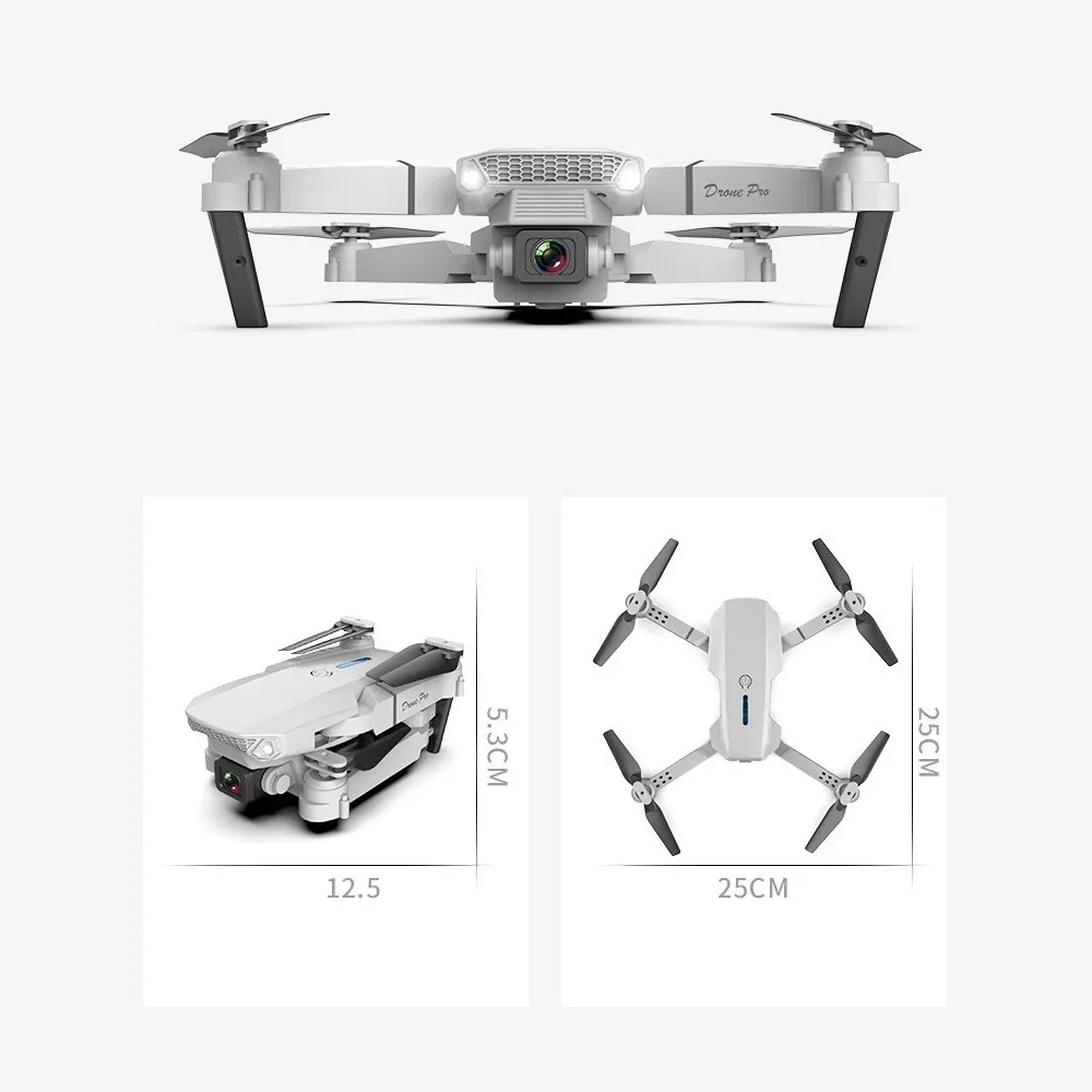 Drone Plegable Con Cámara Wifi 2.4g Fpv Control Altura E88 PRO