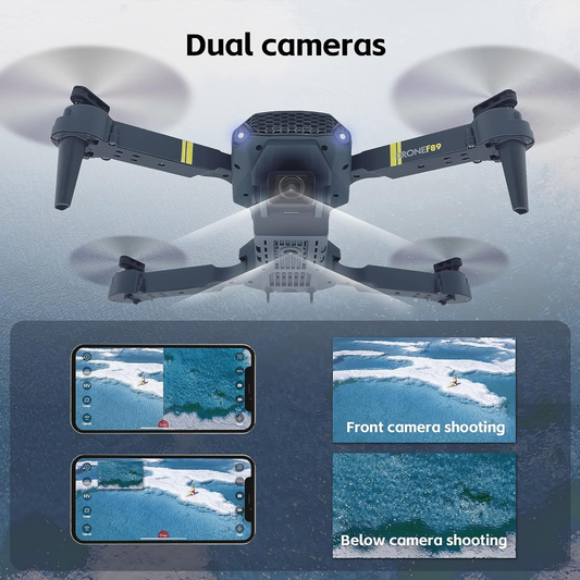 Drone Plegable Con Cámara Wifi 2.4g Fpv Doble Batería 998w