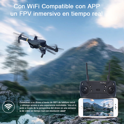 Drone Plegable Con Cámara Wifi 2.4g Fpv Doble Batería 998w