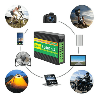 Batería Solar Estación De Carga Portatil 12v 60.000mah Panel