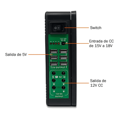 Batería Solar Estación De Carga Portatil 12v 60.000mah Panel