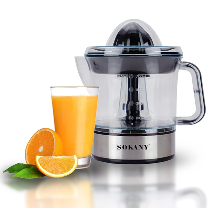 Exprimidor Electrico De Naranjas Sokany 700ml Capacidad 45w Negro 110v