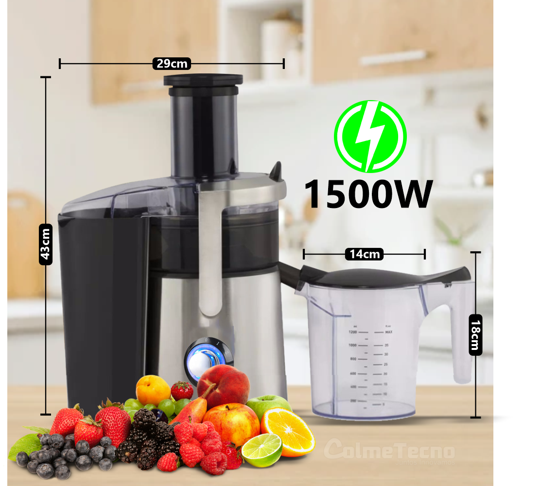 Maquina Exprimidora Extractor De Jugos Eléctrico 1500watts