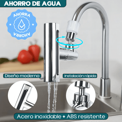 Grifo Giratorio 360 Extensor Llave Cocina Universal 4 En 1