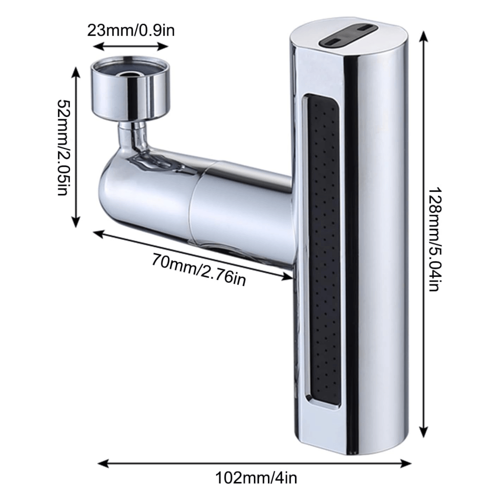 Grifo Giratorio 360 Extensor Llave Cocina Universal 4 En 1
