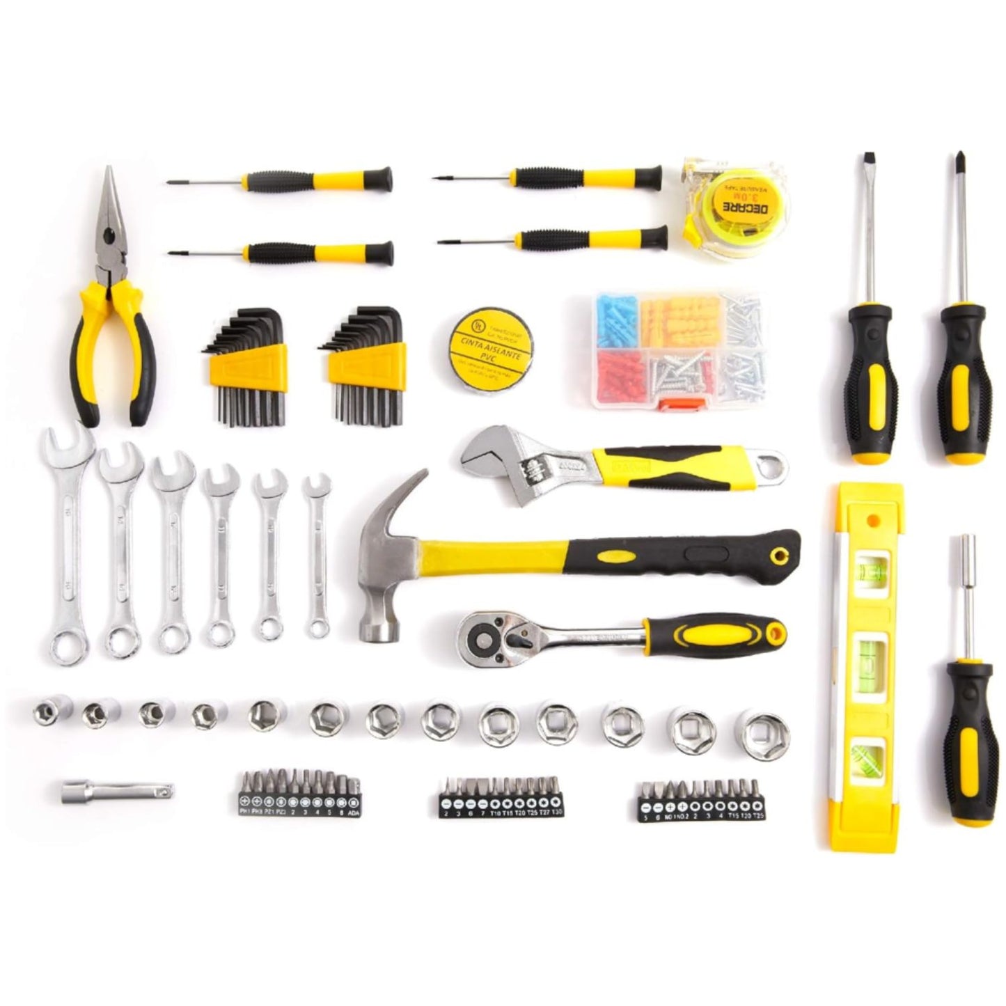 Juego De Herramientas Manual Combinado 128 Pcs Caja Portátil