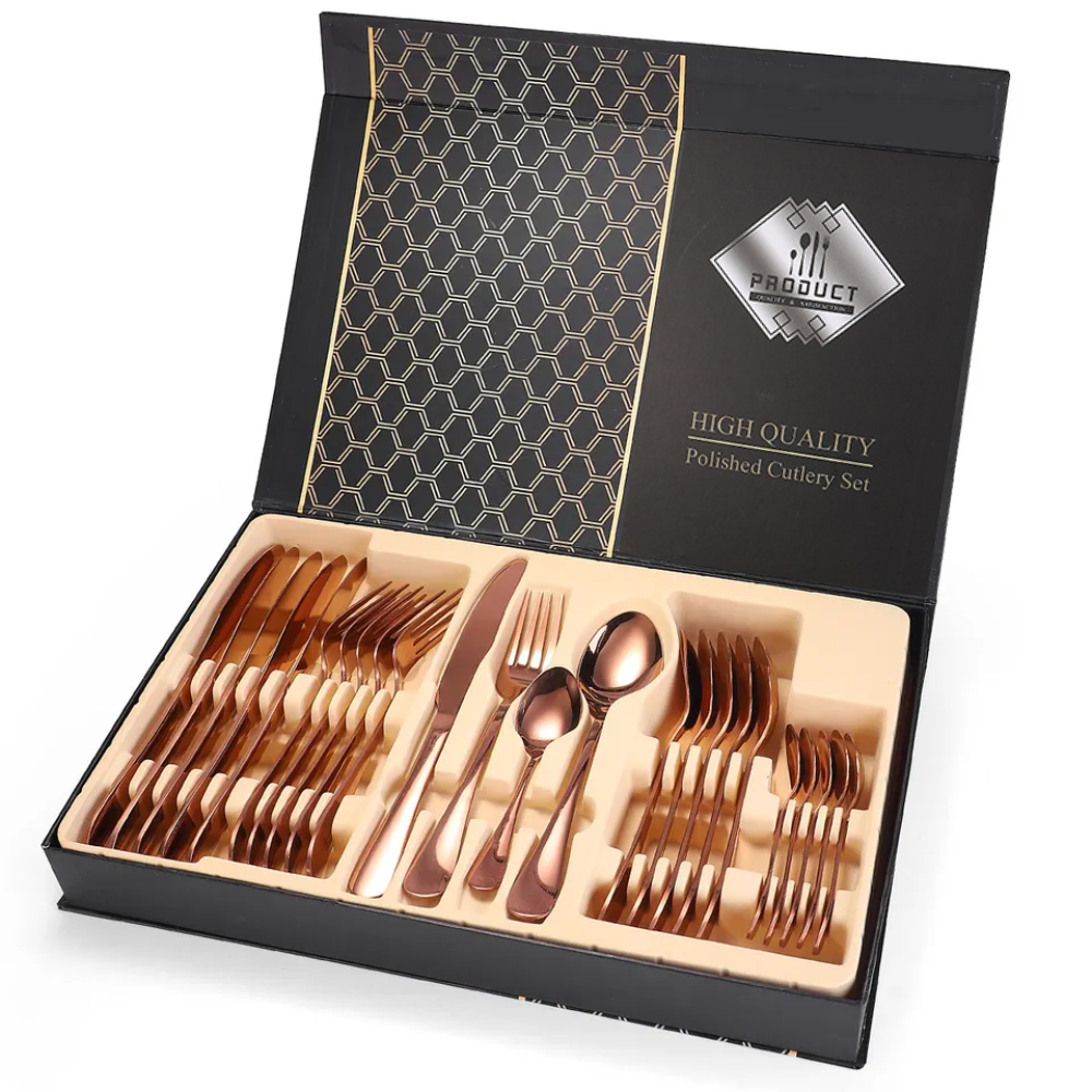 Juego De Cubiertos Acero Inoxidable 18/10 6puestos 24 PCS