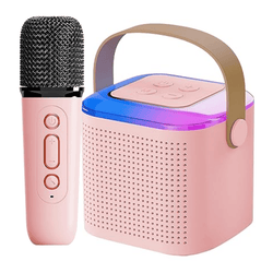 Kit Parlante Y Micrófono Karaoke Para Niños Bluetooth Rgb Y1