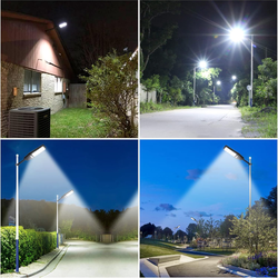 Lampara De Alumbrado Publico Solar 500w Luz Led Exteriores