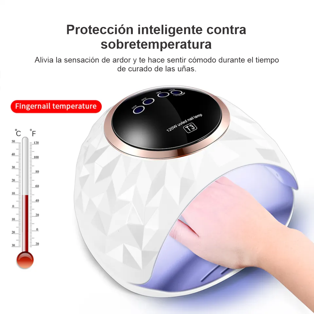 Lampara De Uñas 120w 42 Led Uv Profesional Manicura Sun T3