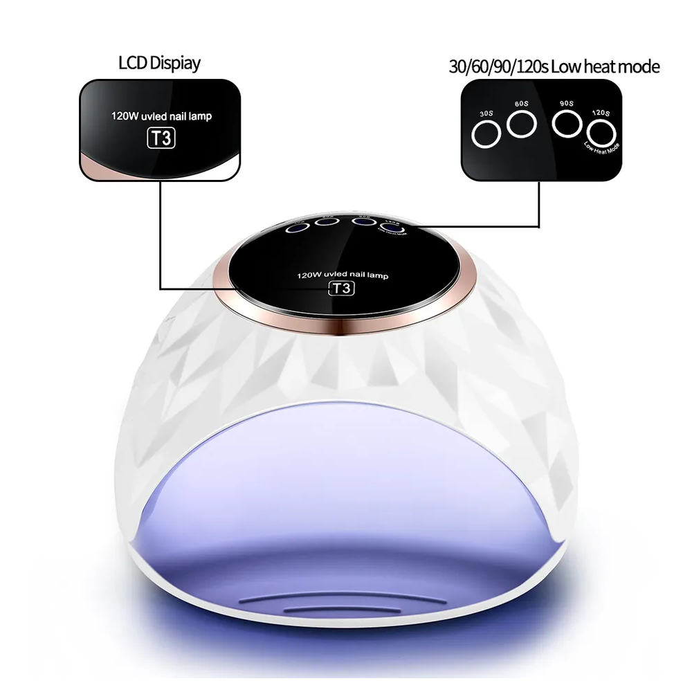 Lampara De Uñas 120w 42 Led Uv Profesional Manicura Sun T3