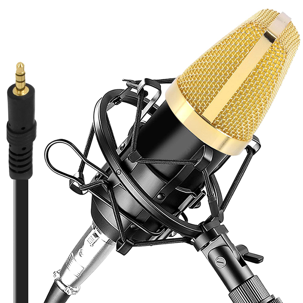 Pyle Kit de grabación de podcasts de micrófono USB, micrófono de  condensador cardioide de audio con soporte de escritorio y filtro pop, para  juegos
