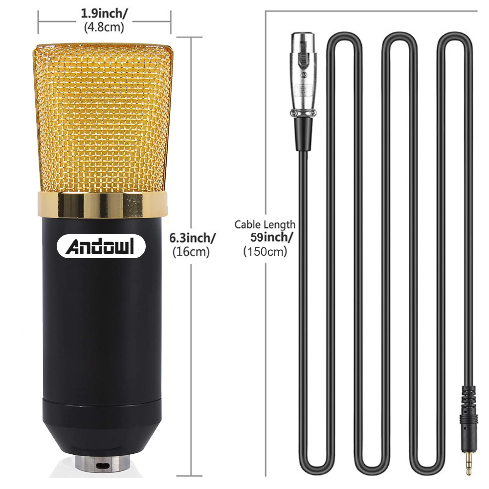 Pyle Kit de micrófono USB, micrófono de condensador cardioide con soporte  de escritorio, ideal para juegos, transmisión, podcasting, estudio,  
