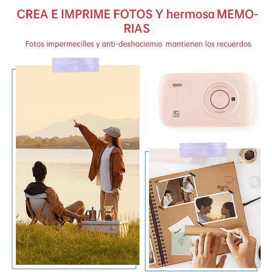 Mini Impresora Instantánea Fotografica Portátil Full Color