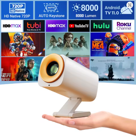 Mini Proyector Smart 4K Android Auto Keystone 200 Ansi S23