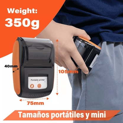 Mini Impresora Termica Portátil Recibos 58mm Bluetooth Pt210