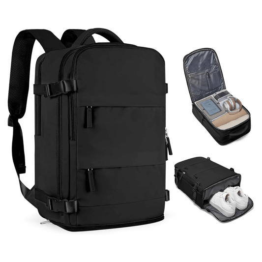 Morral De Mano Expandible Usb Mochila Viajera Cabina 25 Lt
