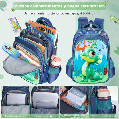 Mochila Escolar Infantil 3 En 1 Morral 3D Alto Relieve Con Ruedas