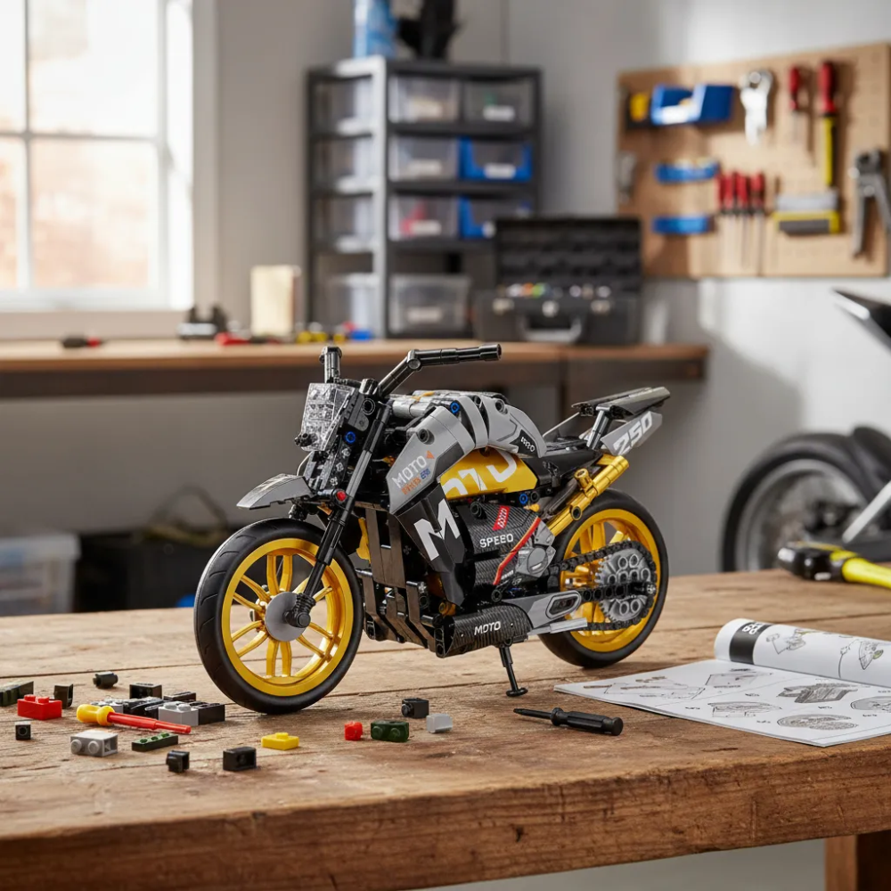 Moto Armable Superbike Bloques Construcción Armatodo 447 Pcs