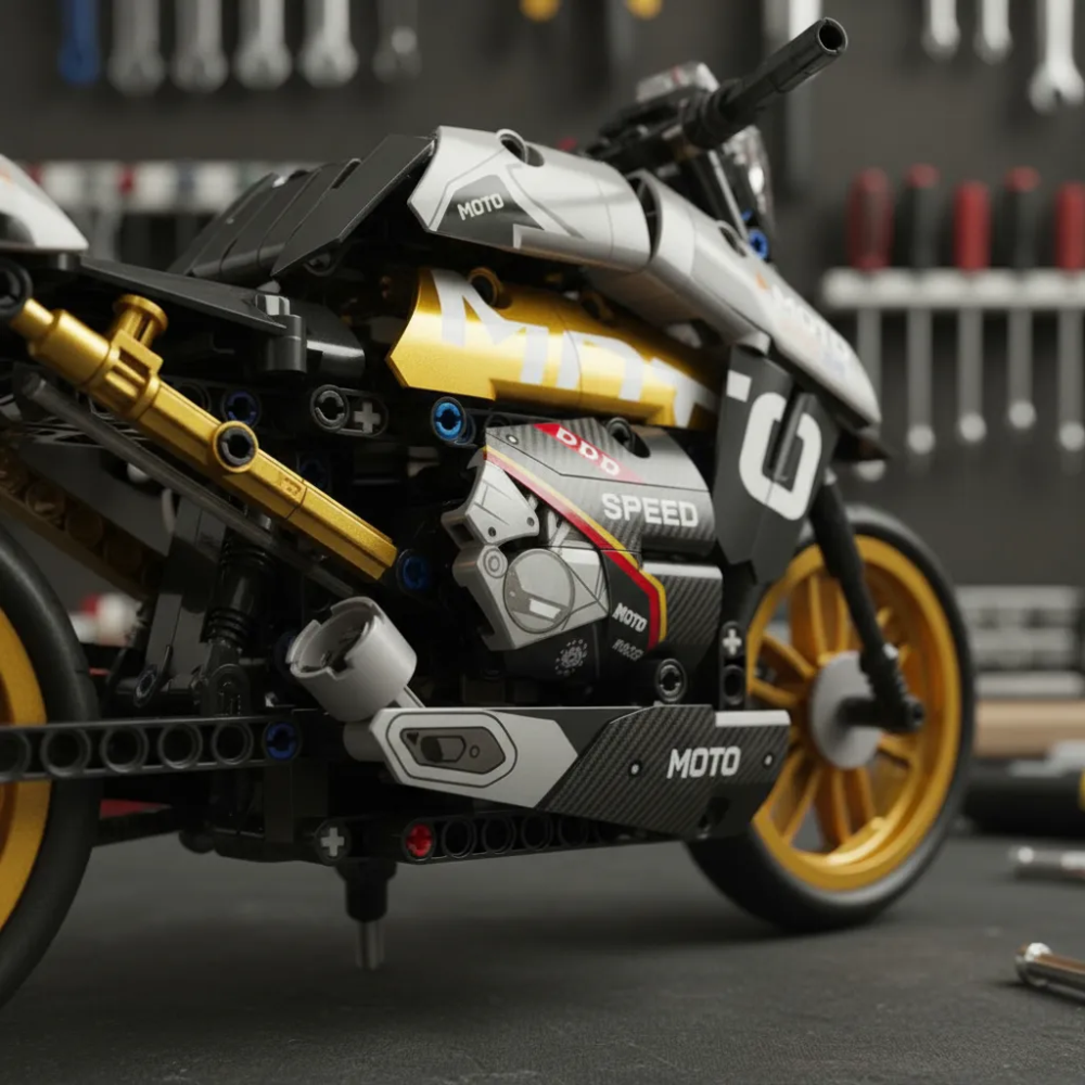 Moto Armable Superbike Bloques Construcción Armatodo 447 Pcs