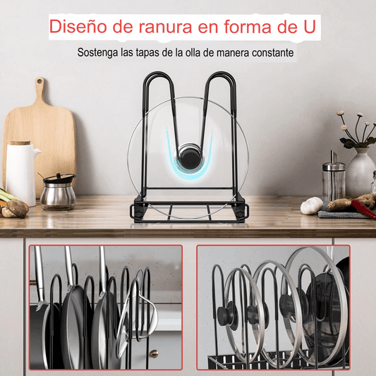 Organizador De Ollas Y Sartenes 8 Niveles Acero Resistente