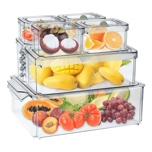 Organizador Nevera Cocina Fruta Set 7 Contenedores Apilables