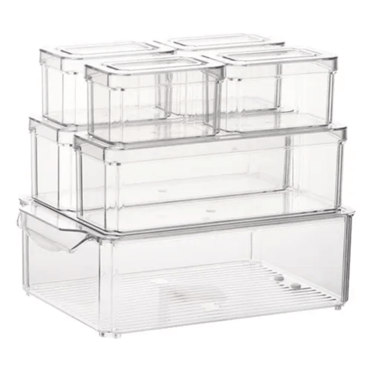 Organizador Nevera Cocina Fruta Set 7 Contenedores Apilables