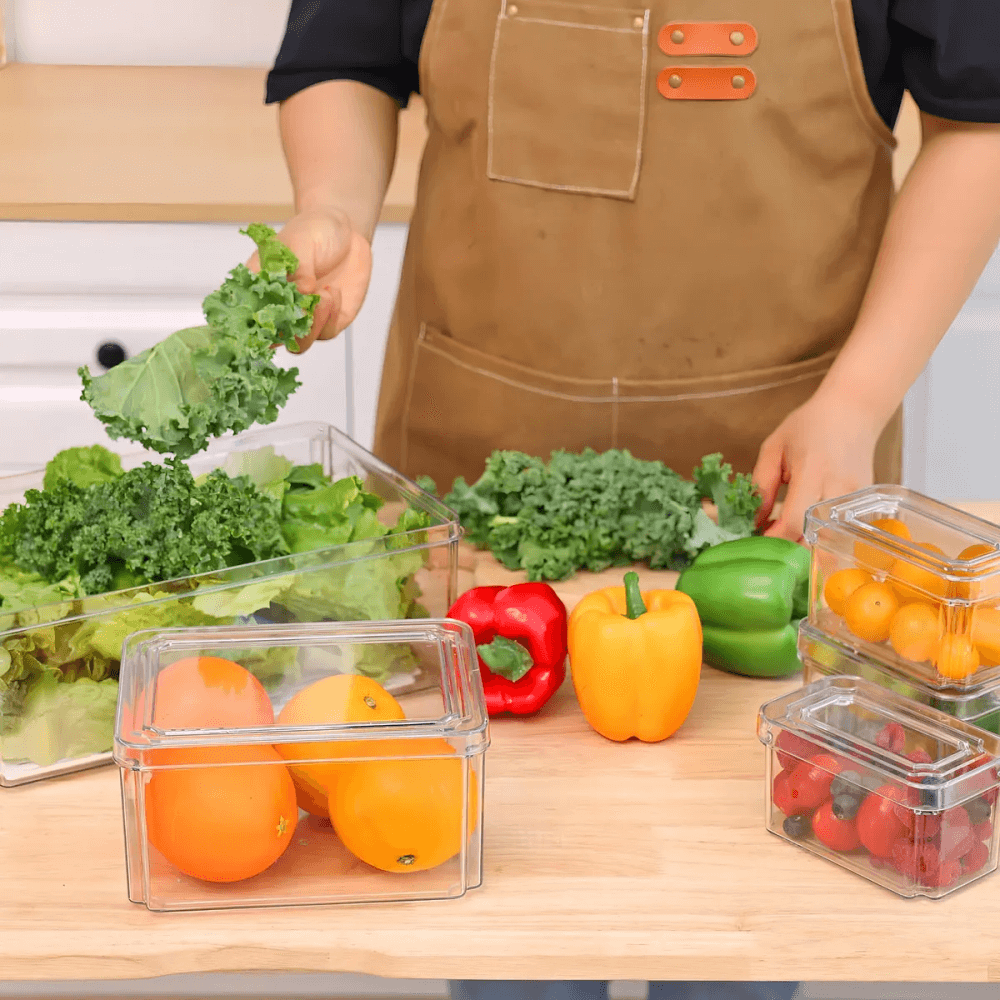 Organizador Nevera Cocina Fruta Set 7 Contenedores Apilables