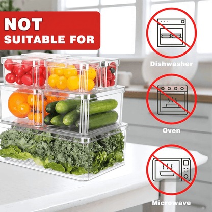 Organizador Nevera Cocina Fruta Set 7 Contenedores Apilables