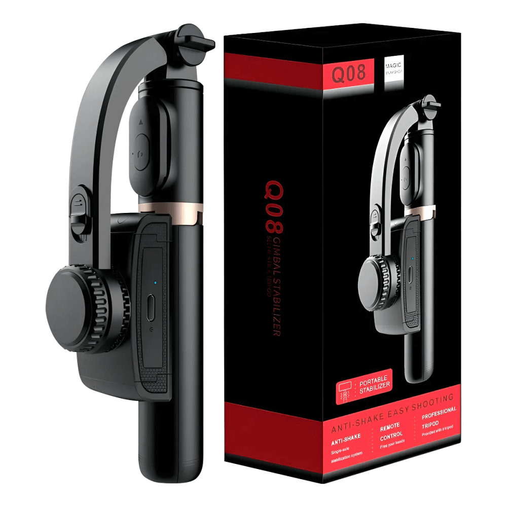 Gimbal Estabilizador Palo Selfie Trípode Bluetooth 4en1 Q08