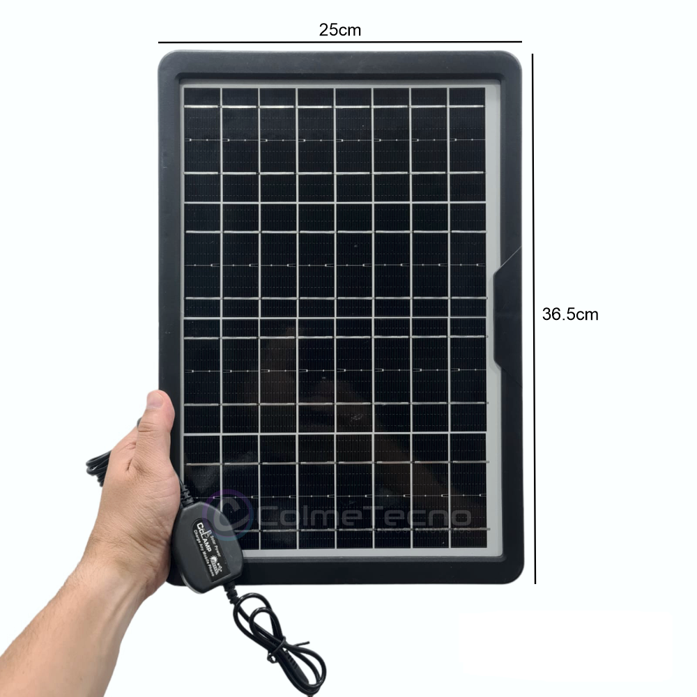Power Bank Solar Batería Externa Portátil 12.000mah Luz LED