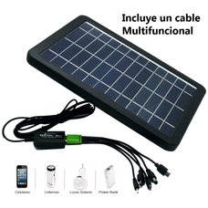 Panel Solar Portátil Usb Multifuncional Carga 15w 16v Gd-120