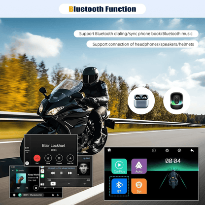 Pantalla Para Motos Gps 5inch Ips Auto Carplay Buetooth Ip68