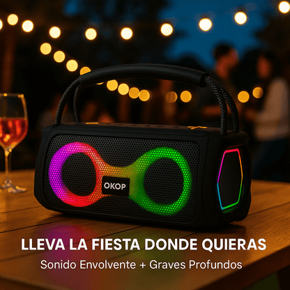 Parlante Recargable Altavoz Bluetooth Speaker Rgb Okop Kp812