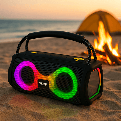 Parlante Recargable Altavoz Bluetooth Speaker Rgb Okop Kp812