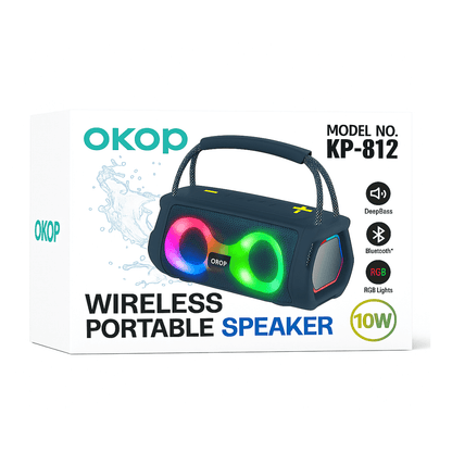 Parlante Recargable Altavoz Bluetooth Speaker Rgb Okop Kp812