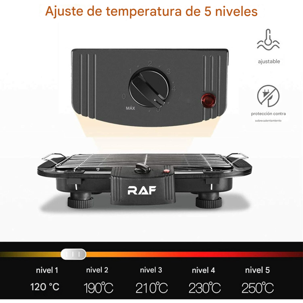 Sartén Parrilla Electrica Bbq Interiores 5 Nivel RAF