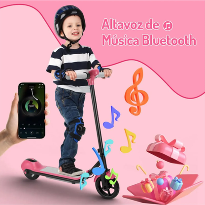 Patineta Scooter Electrica Niños 6-12 años Luz Bluetooth E7