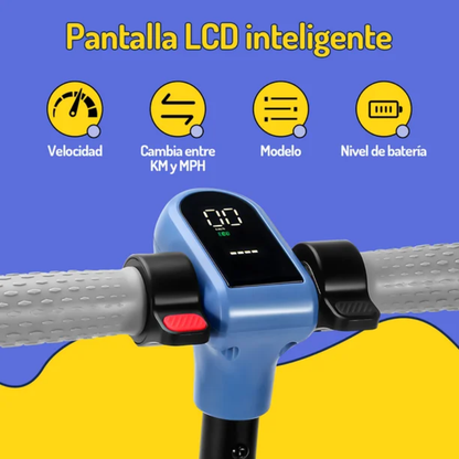 Patineta Scooter Electrica Niños 6-12 años Luz Bluetooth E7