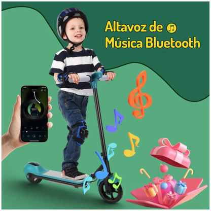 Patineta Scooter Electrica Niños 6-12 años Luz Bluetooth E7