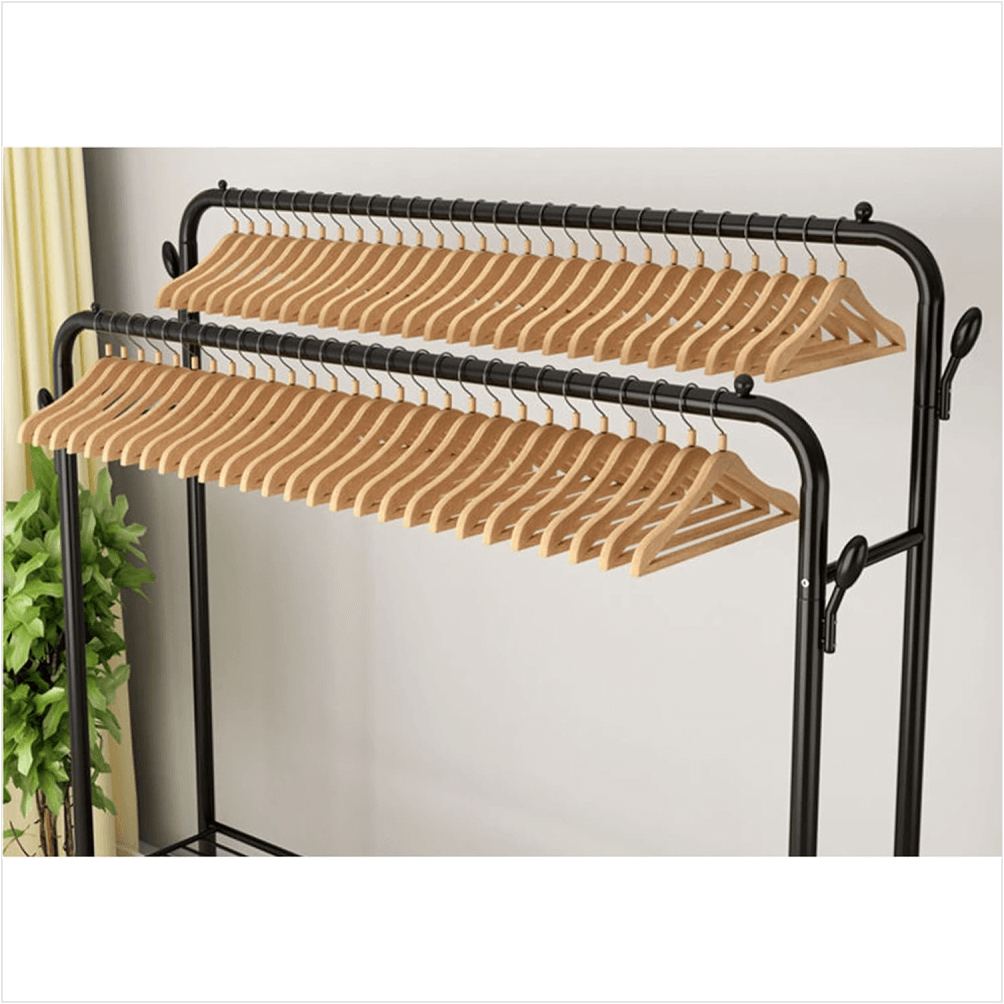 Estante Perchero Zapatero Doble Alta Resistencia 60kg Ruedas