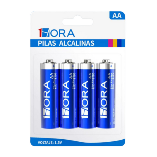 Blíster 4 Pilas Baterías Alcalinas 1hora Doble AA 1.5v Gar136