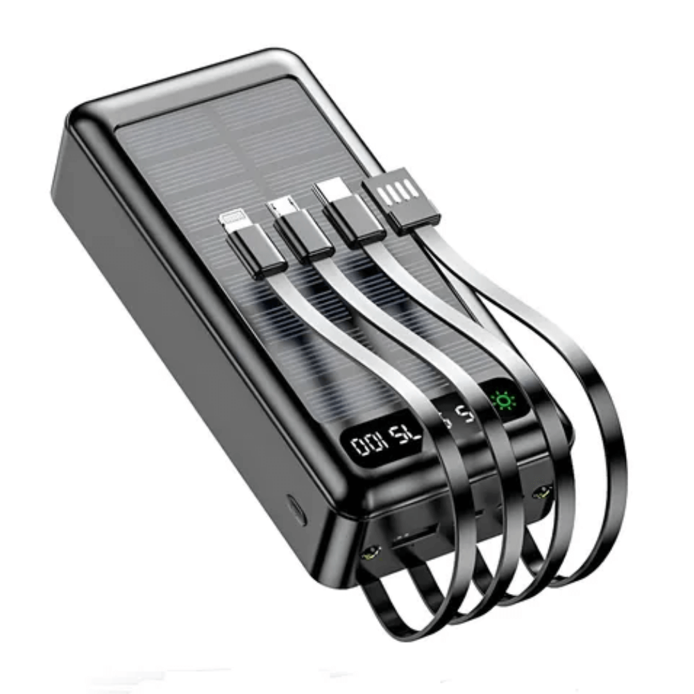 Power Bank Batería Solar Portátil Panel 20000mah Linterna Cm