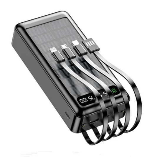 Power Bank Batería Solar Portátil Panel 20000mah Linterna Cm