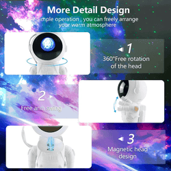 Astronauta Proyector De Nebulosa Stars + Parlante Bluetooth