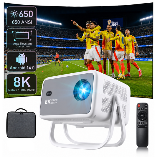 Proyector Android 8k Auto Focus Wifi Bluetooth 650ansi Tp350