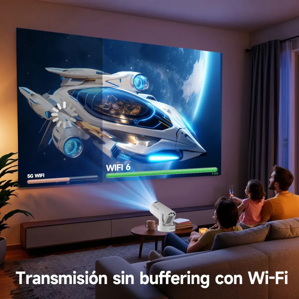 Proyector Smart 4k 1080p Hy300 Ultra Android Wifi Altavoz 5w