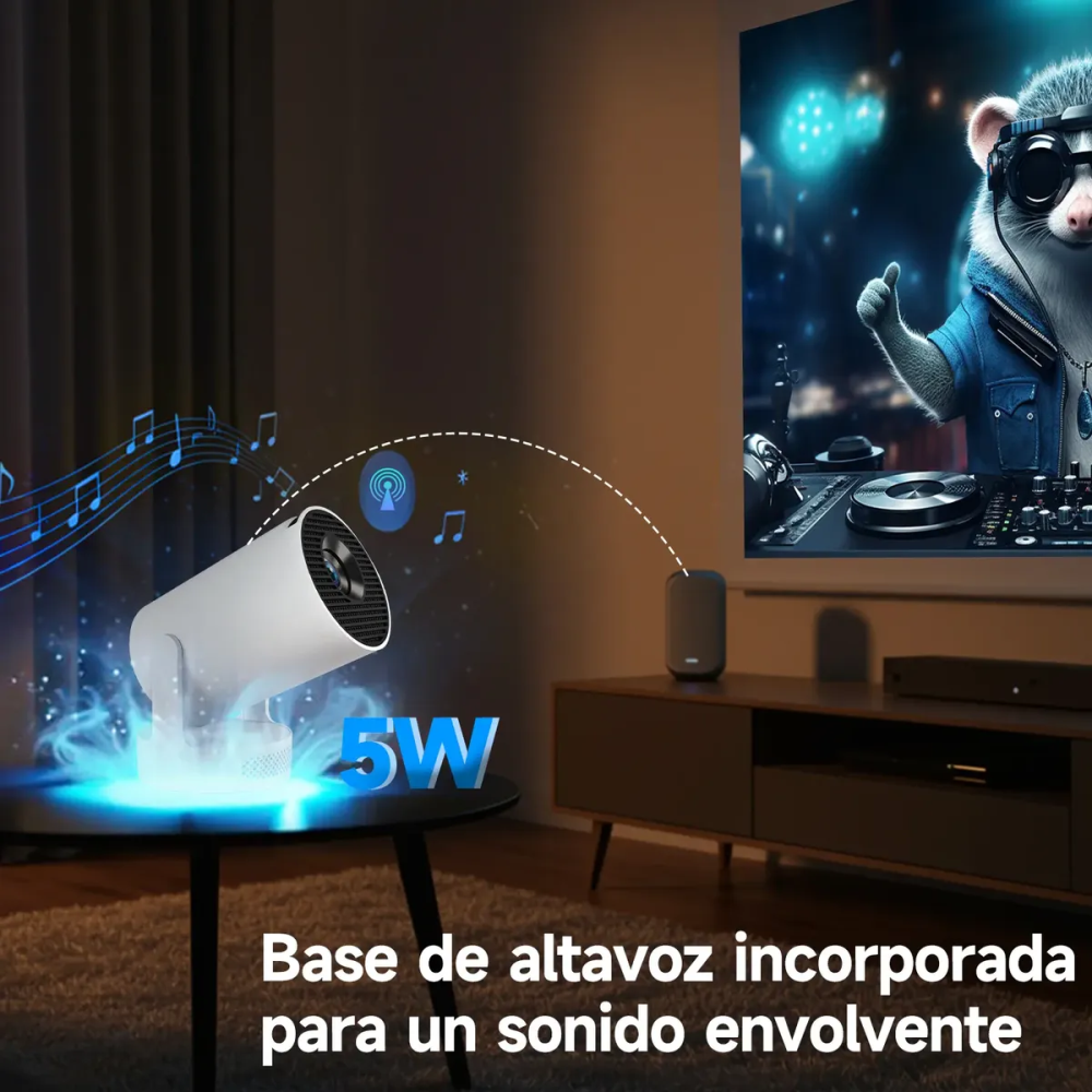 Proyector Smart 4k 1080p Hy300 Ultra Android Wifi Altavoz 5w