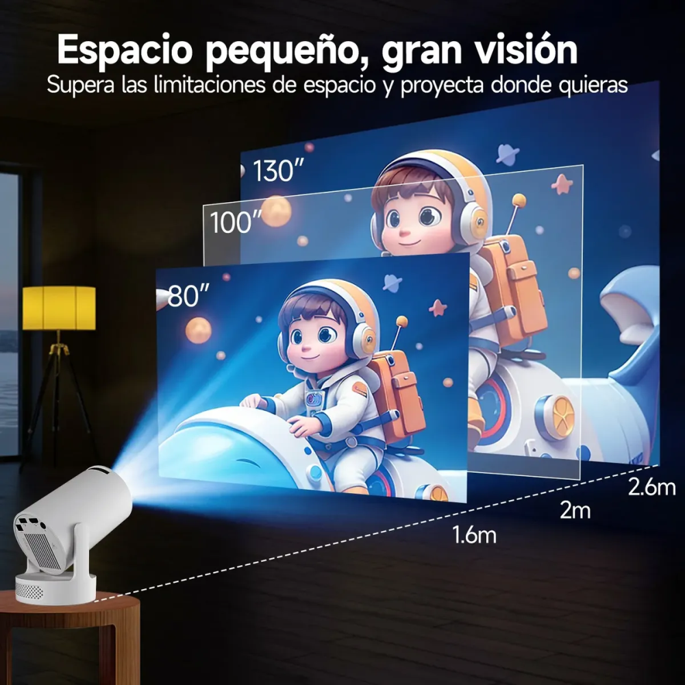 Proyector Smart 4k 1080p Hy300 Ultra Android Wifi Altavoz 5w