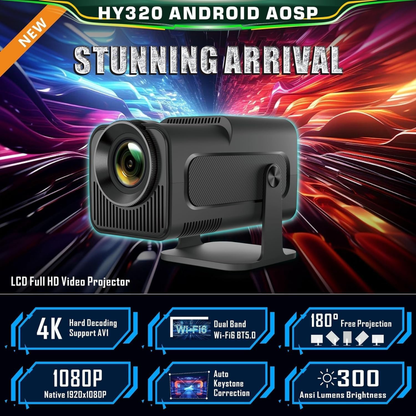 Proyector Portátil Smart Hy320 Android 11 Wifi Bt5.0 300ansi